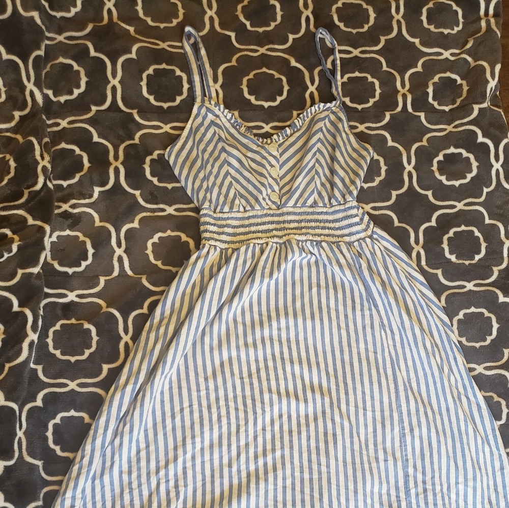 Zara striped midi dress